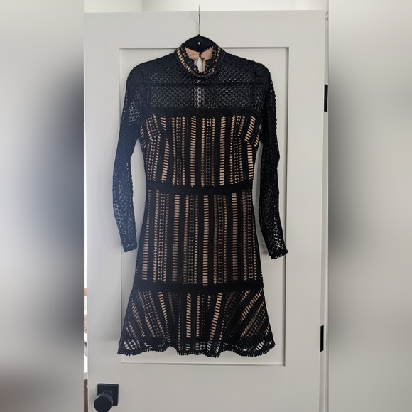 Adelyn Rae Naia Woven Lace Fit and Flare Dress. Size xsmall. - Picture 3 of 5